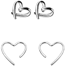 OATHYAN 10 Pairs Hypoallergenic Stud Earrings for Women Stainless Steel  Cute Heart Pearl Ball CZ Butterfly